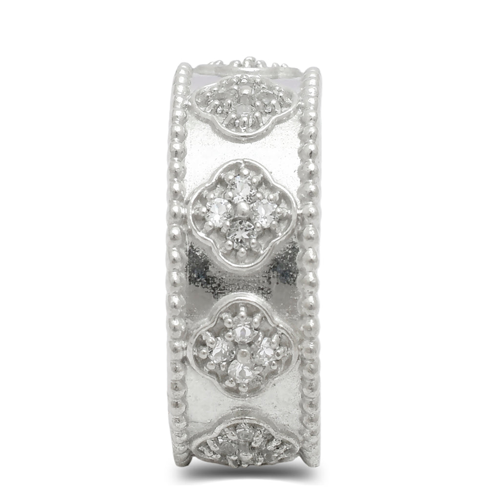 Anillo de Plata con Topacio Blanco 3 