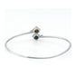 Pulsera de Plata con Turquesa Ostra y Topacio Blanco