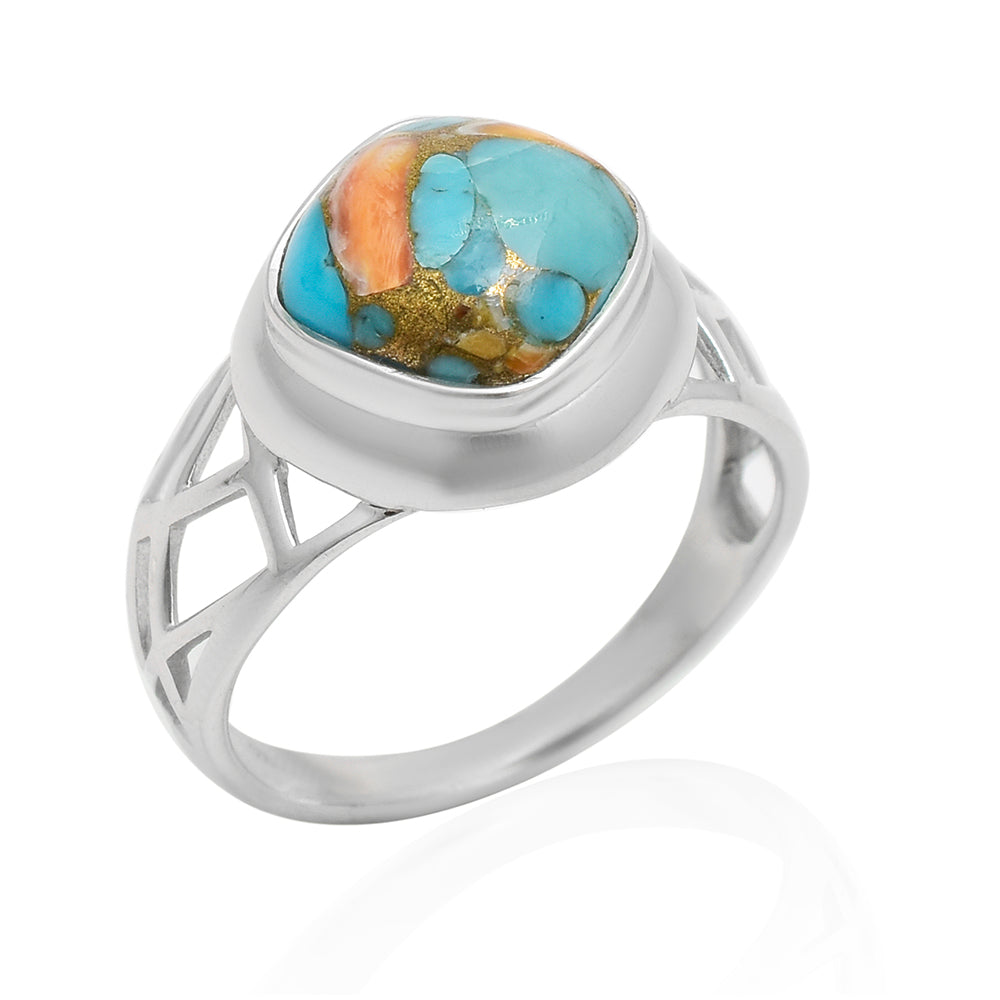 Anillo de Plata con Turquesa Ostra