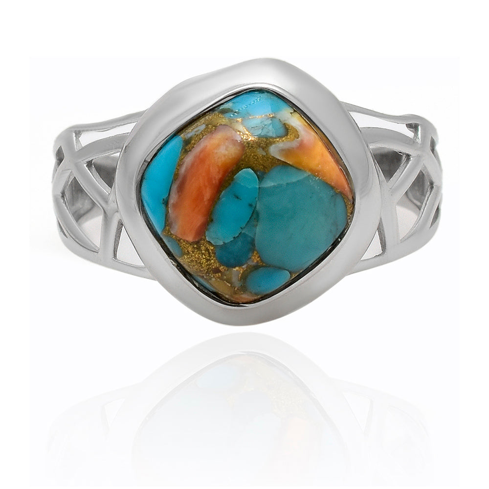Anillo de Plata con Turquesa Ostra 1 