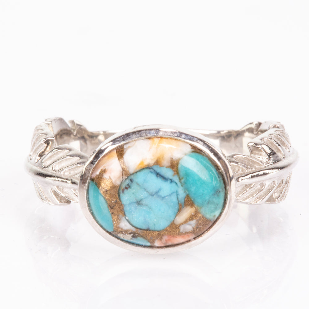 Anillo de Plata con Turquesa Ostra 5 