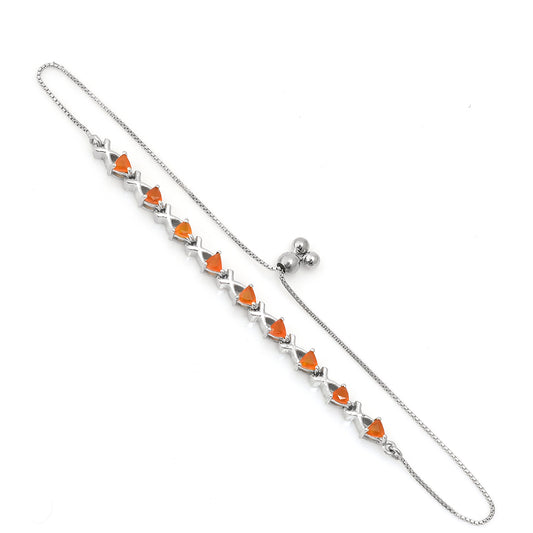 Pulsera de Plata con Ágata Roja