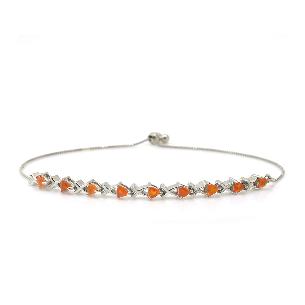 Pulsera de Plata con Ágata Roja