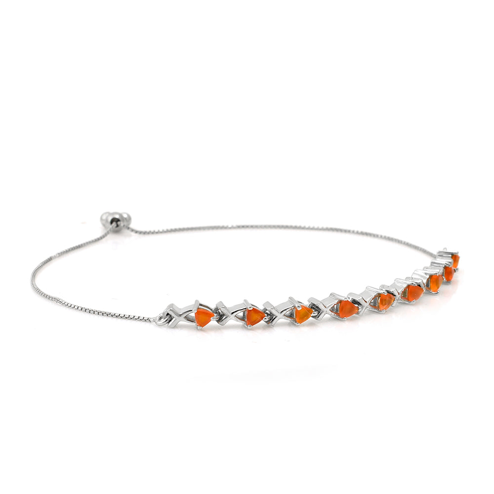 Pulsera de Plata con Ágata Roja 3 
