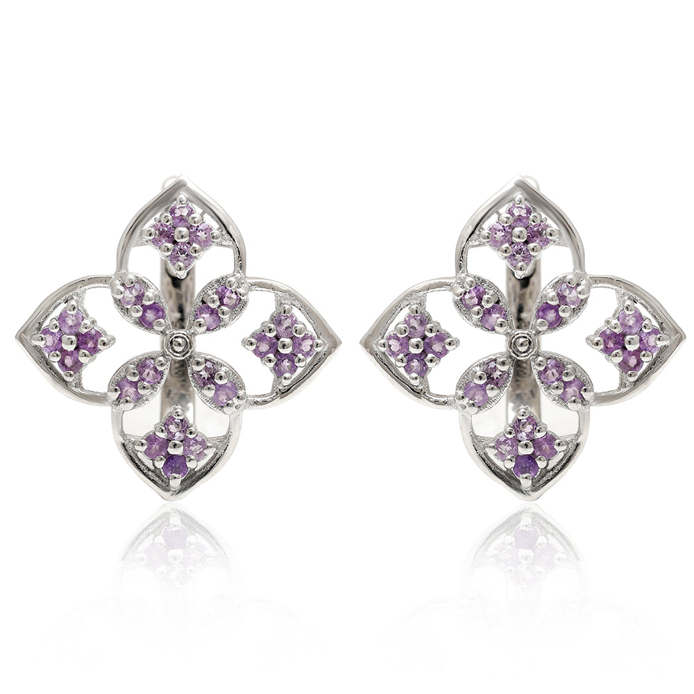 Pendientes de Plata con Amatista de Brasil 3 