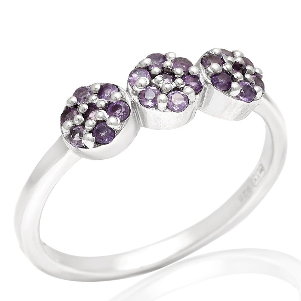Anillo de Plata con Amatista de Brasil 8 