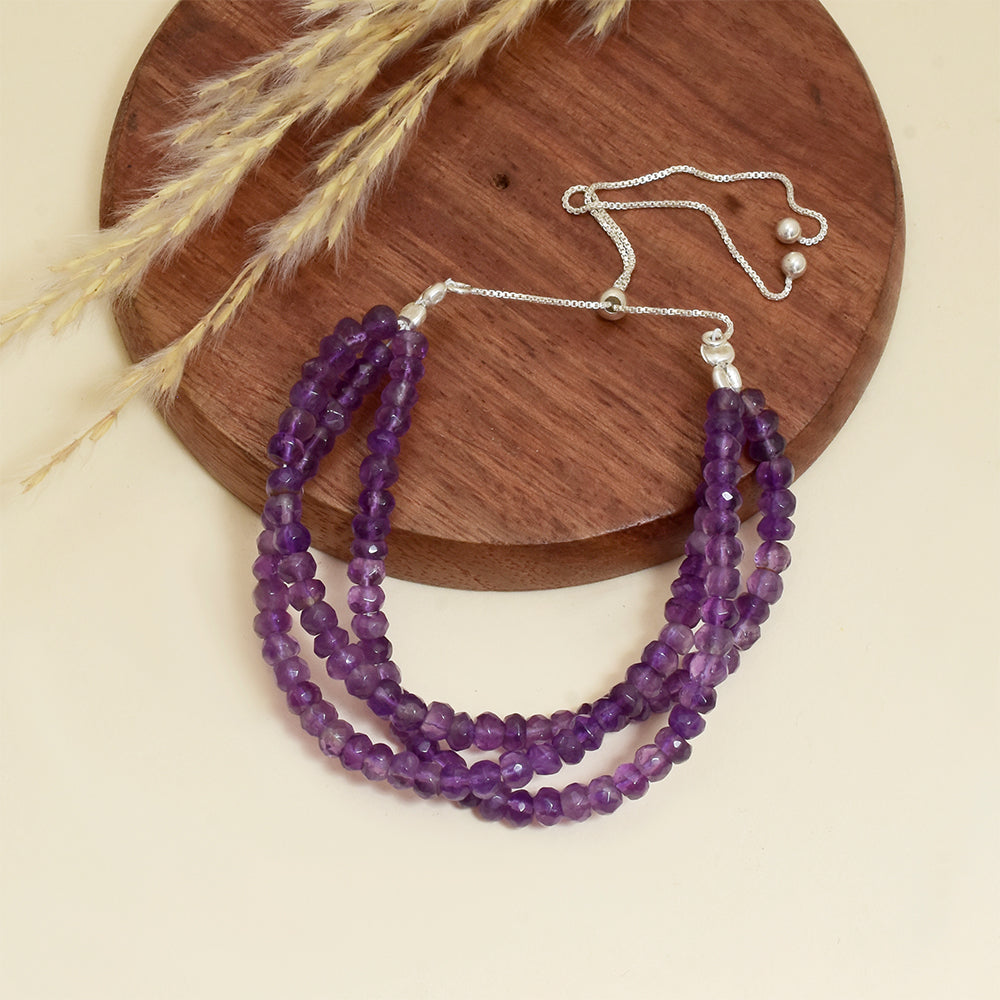 Collar de Plata con Amatista de Brasil