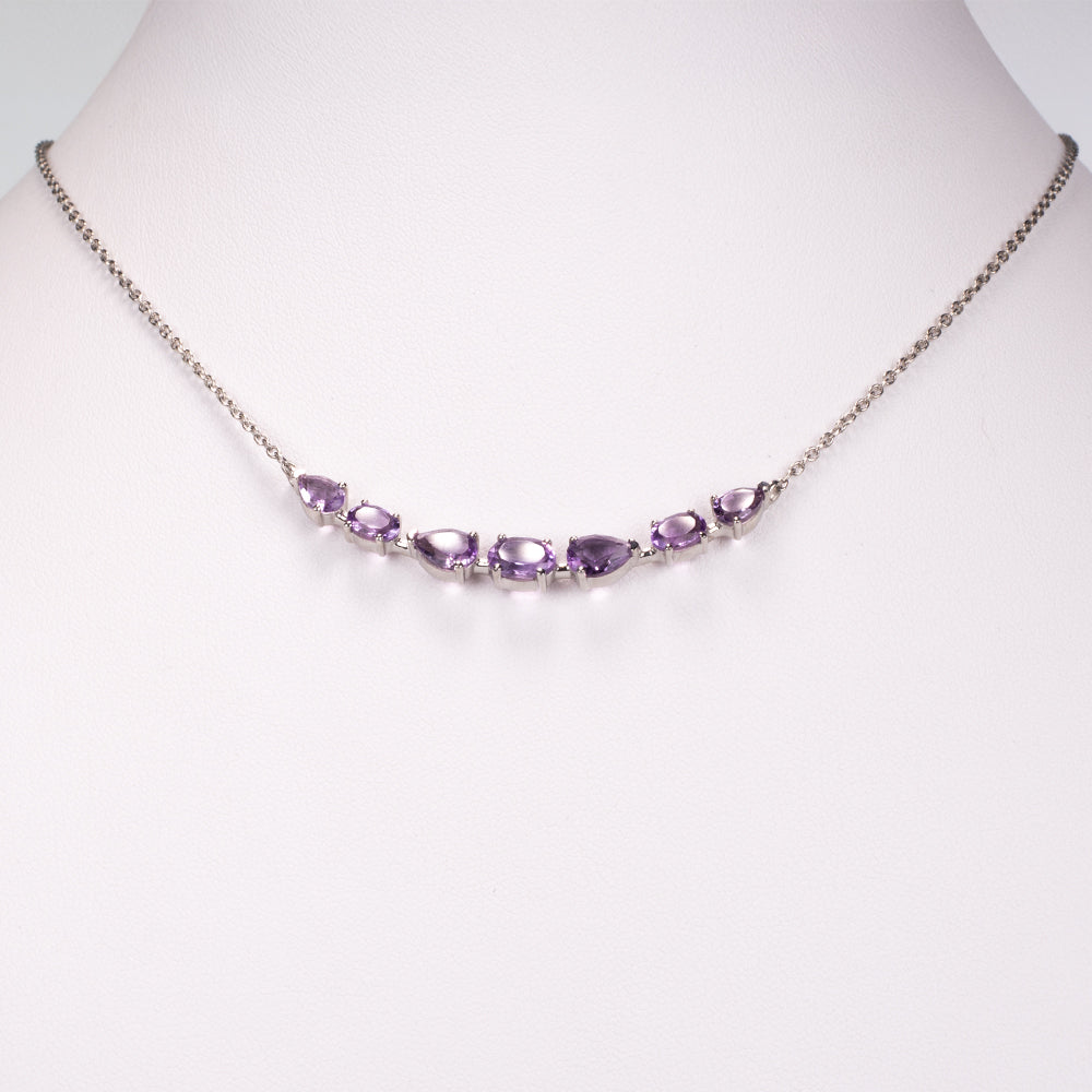 Collar de Plata con Amatista de Brasil