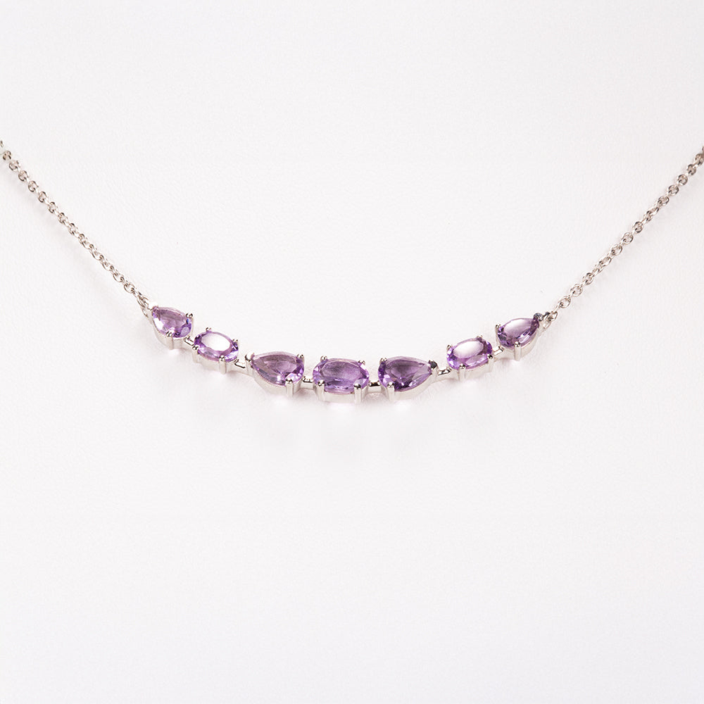 Collar de Plata con Amatista de Brasil 9 