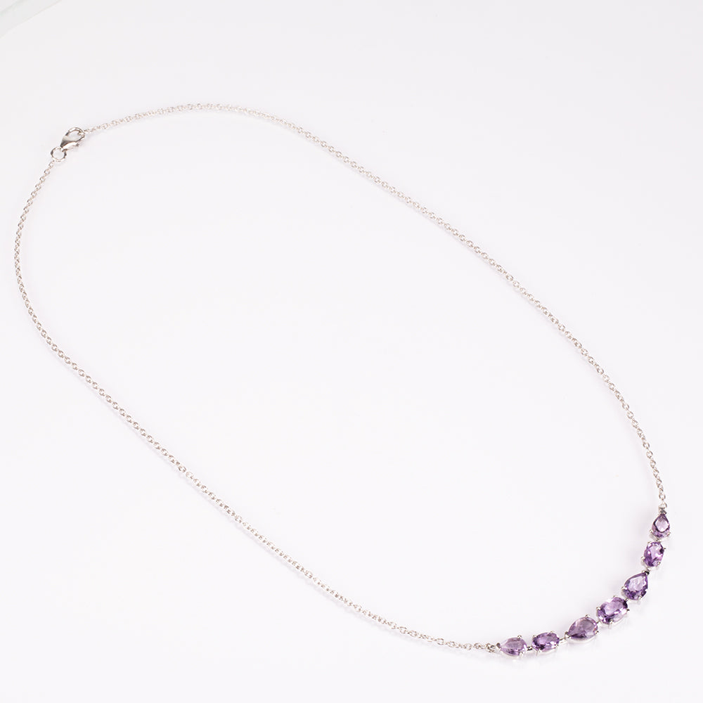 Collar de Plata con Amatista de Brasil