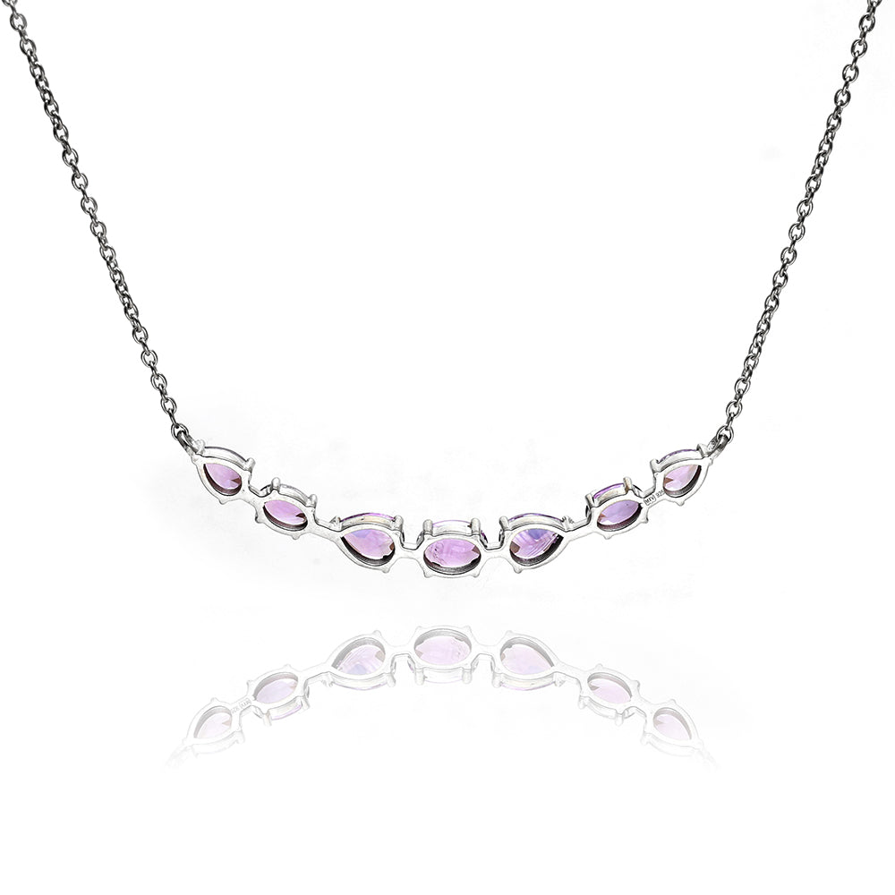 Collar de Plata con Amatista de Brasil