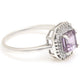 Anillo de Plata con Amatista de Brasil y Topacio Blanco