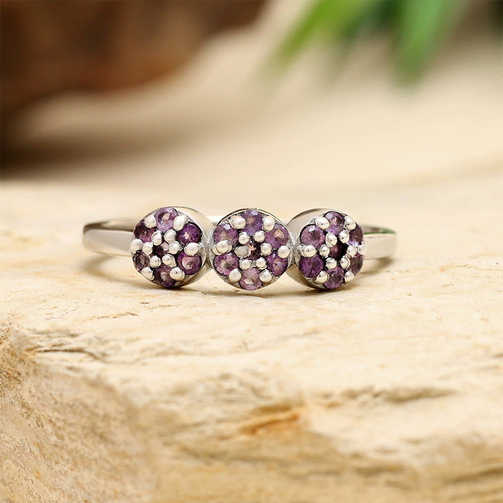 Anillo de Plata con Amatista de Brasil 2 