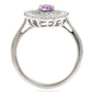 Anillo de Plata con Amatista de Brasil y Topacio Blanco