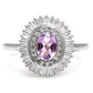 Anillo de Plata con Amatista de Brasil y Topacio Blanco