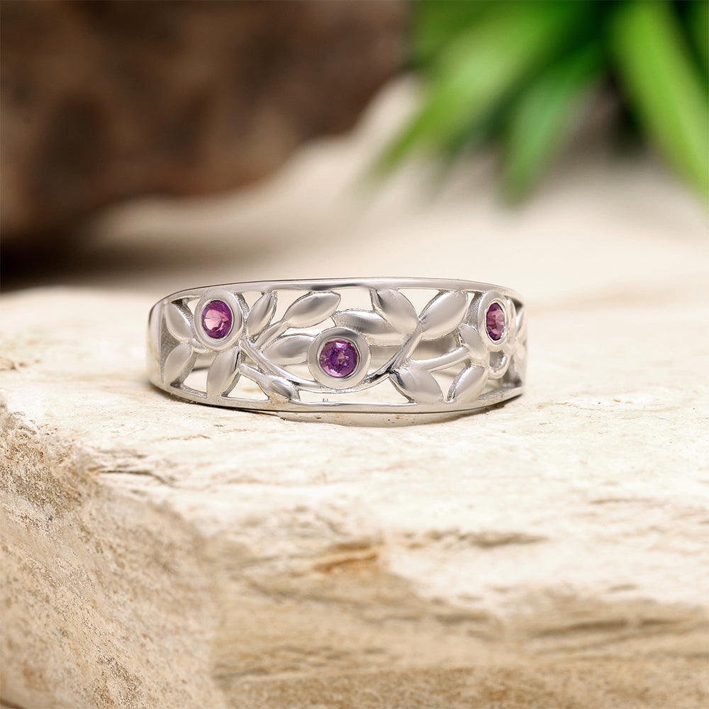 Anillo de Plata con Amatista de Brasil 2 