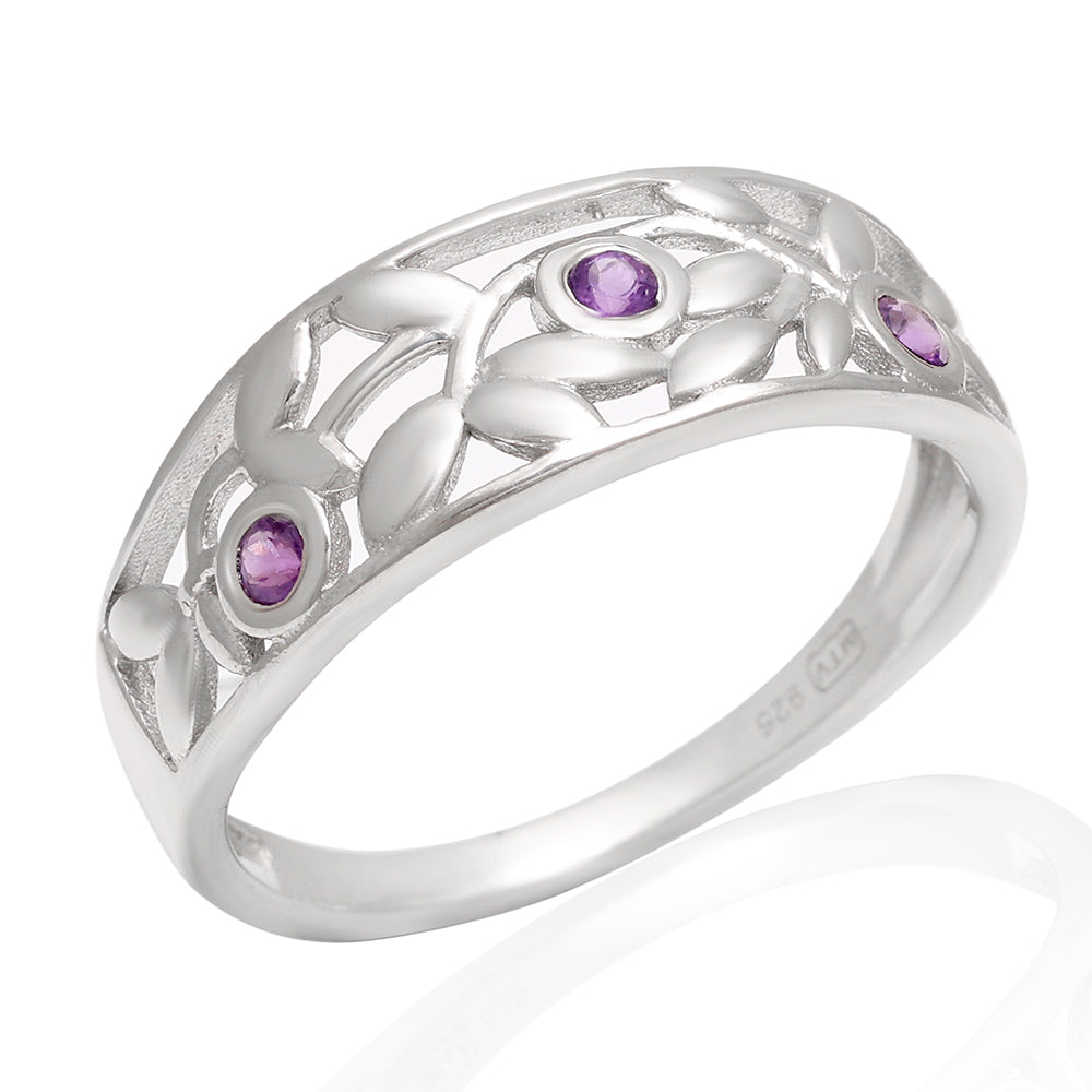 Anillo de Plata con Amatista de Brasil 6 