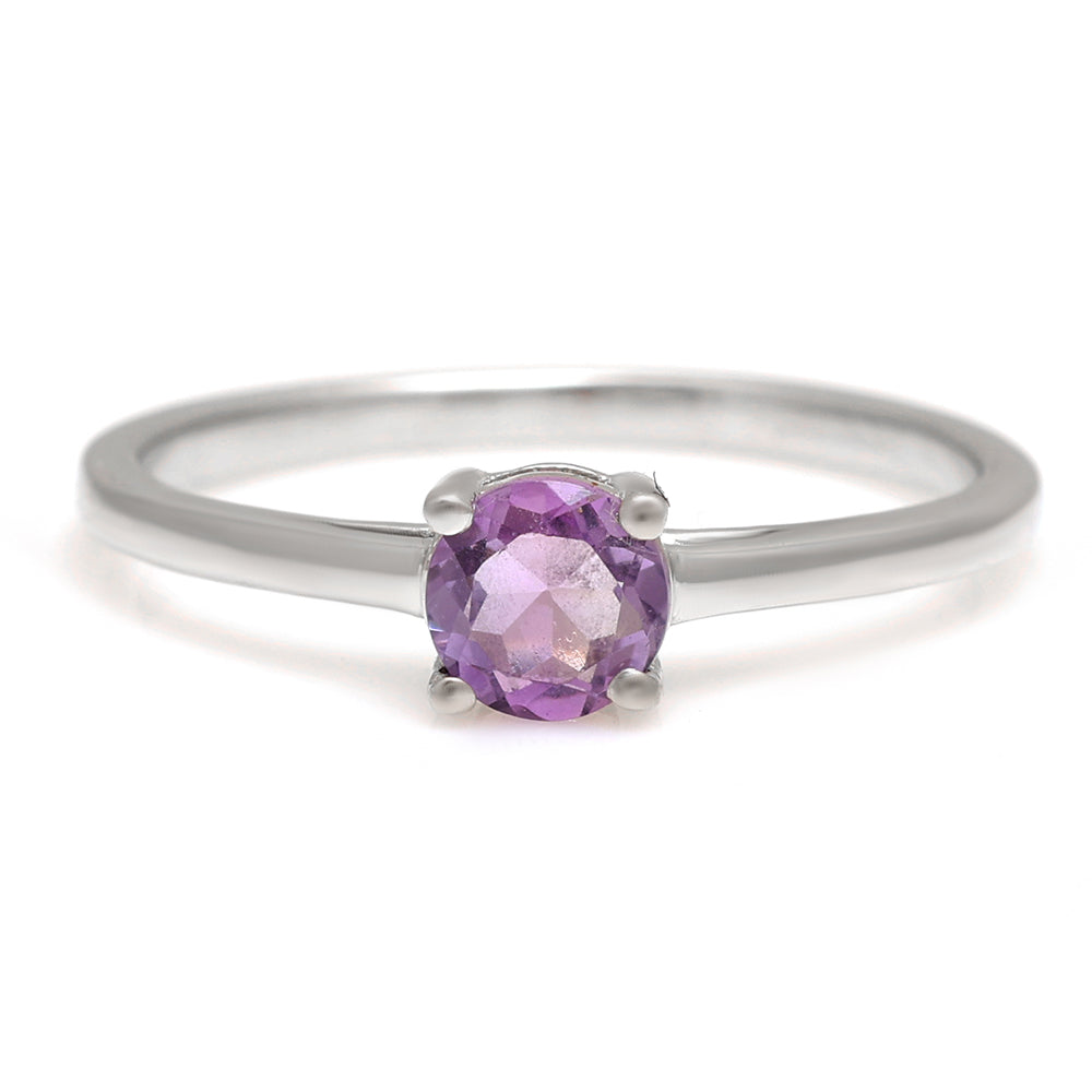 Anillo de Plata con Amatista de Brasil
