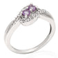 Anillo de Plata con Amatista de Brasil y Topacio Blanco