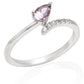 Anillo de Plata con Amatista de Brasil y Topacio Blanco