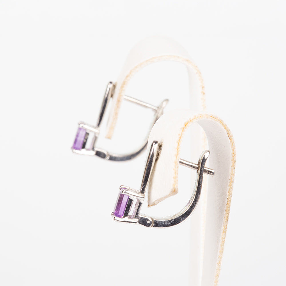 Pendientes de Plata con Amatista de Brasil 2 