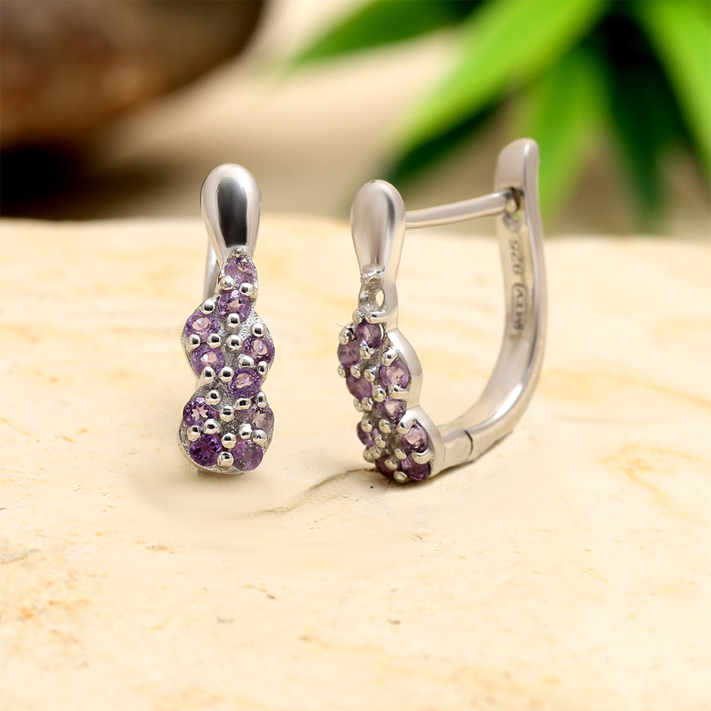 Pendientes de Plata con Amatista de Brasil