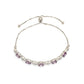 Pulsera de Plata con Topacio Blanco y Amatista de Brasil