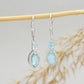 Pendientes de Plata con Apatita azul de Madagascar y Topacio Blanco