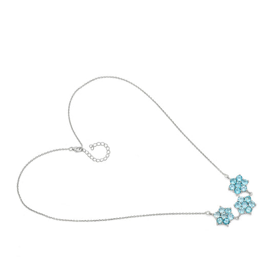 Collar de Plata con Apatita azul de Madagascar
