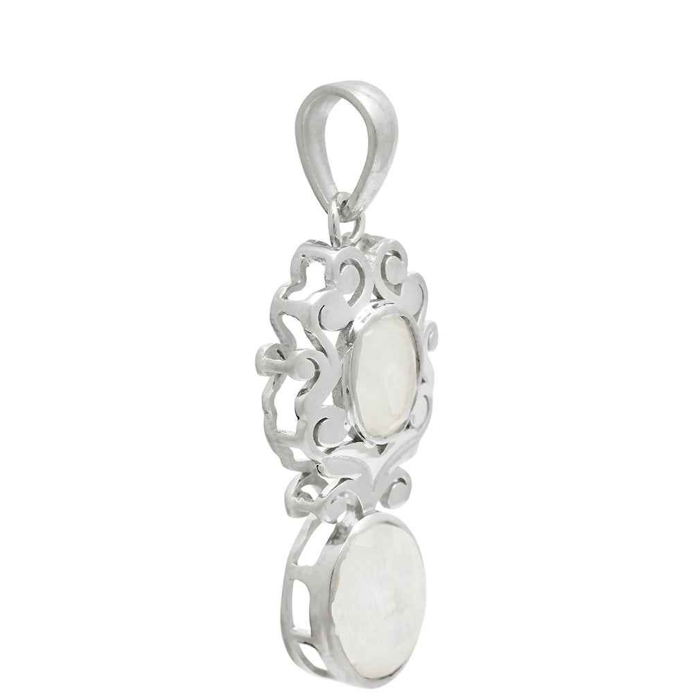 Colgante de Plata con Piedra Lunar Arco Iris