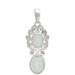 Colgante de Plata con Piedra Lunar Arco Iris