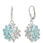 Pendientes de Plata con Apatita azul de Madagascar y Topacio Blanco
