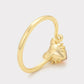 Anillo de Aleación Bañado en Oro con Cristal Emporia® Amarillo