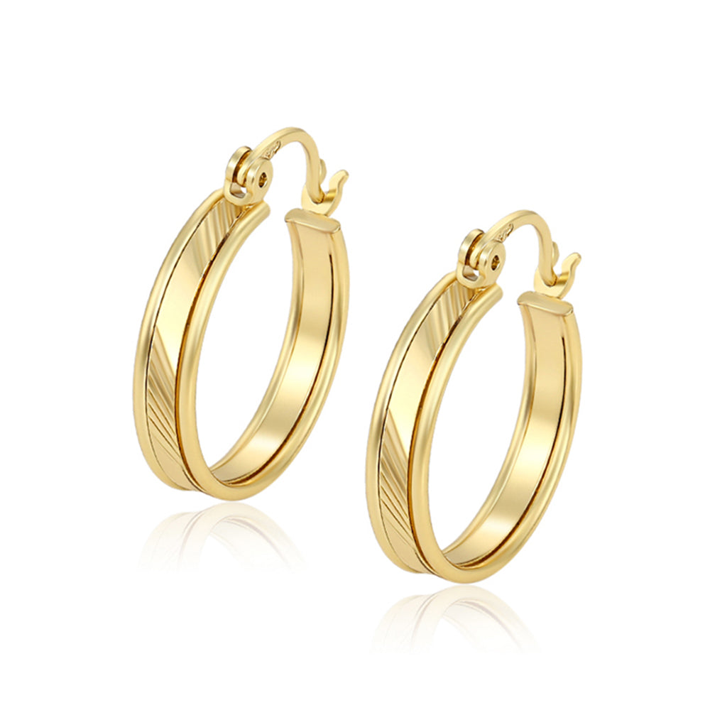 Pendientes de Aleación Bañado en Oro