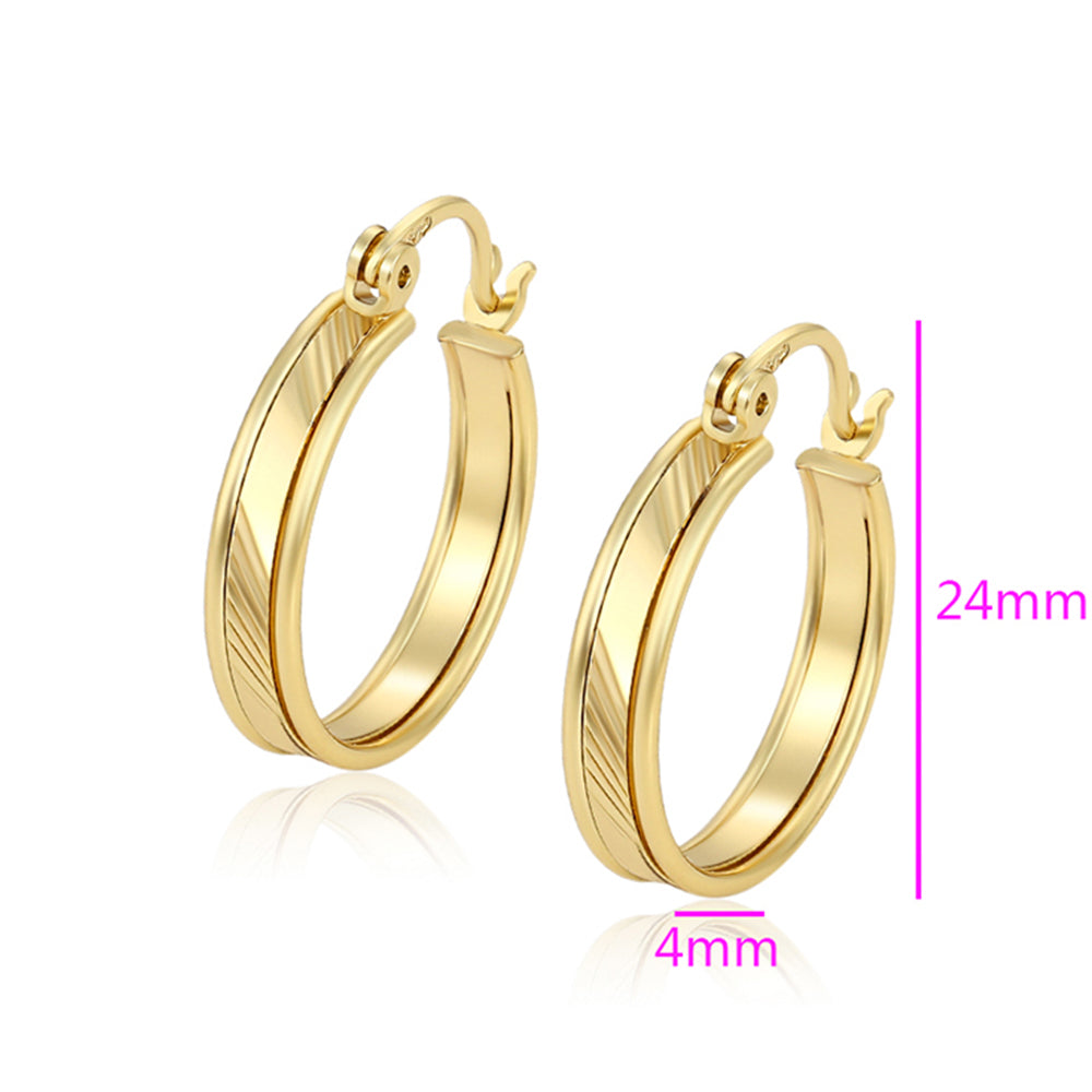 Pendientes de Aleación Bañado en Oro