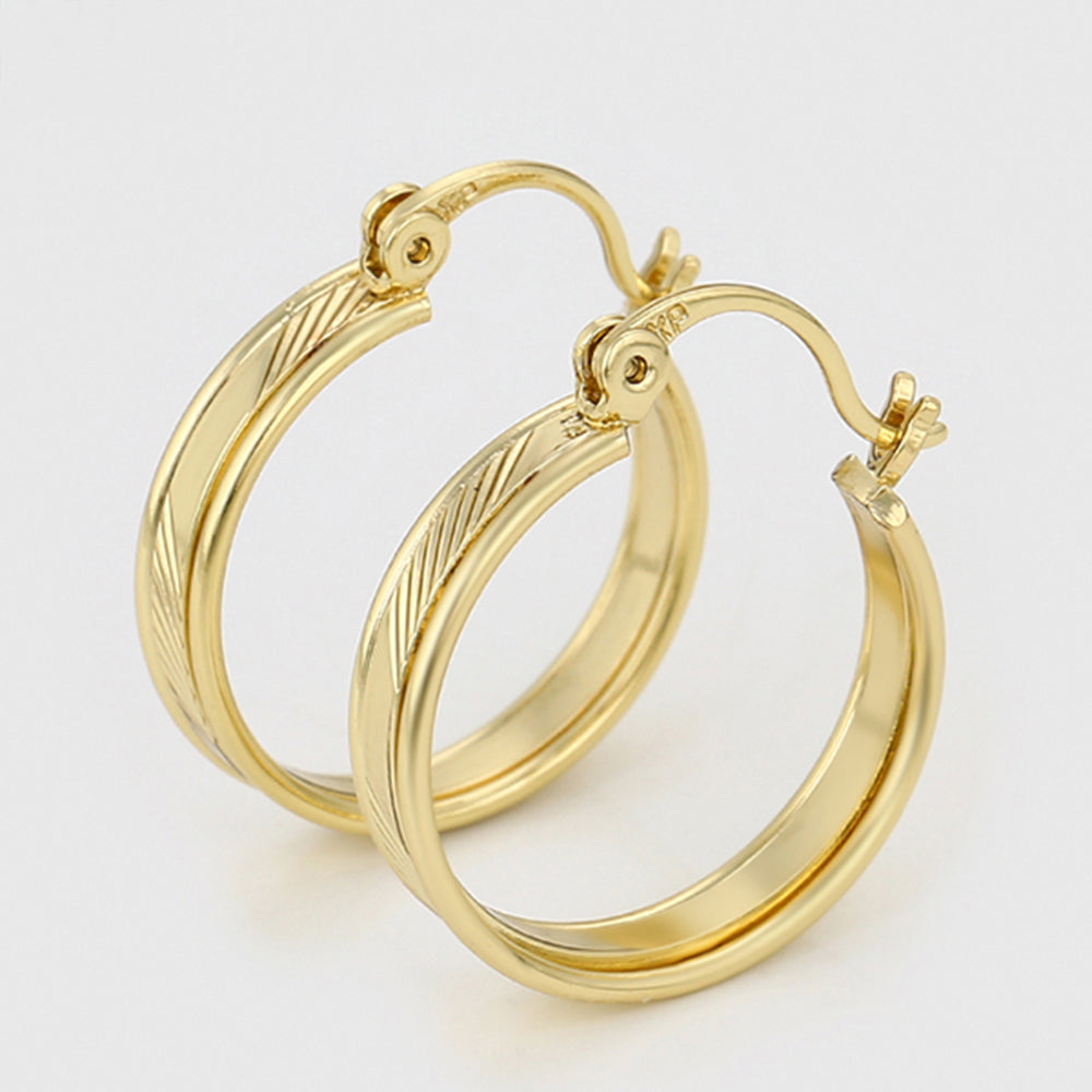 Pendientes de Aleación Bañado en Oro 4 