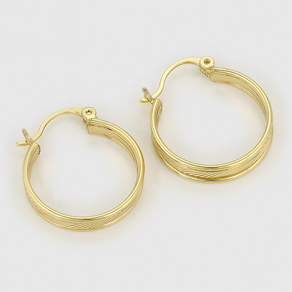 Pendientes de Aleación Bañado en Oro 5 