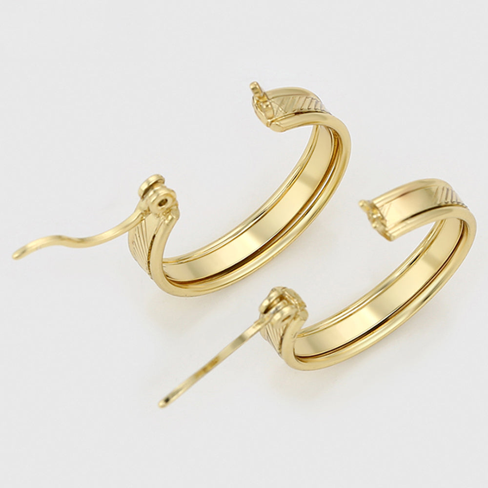 Pendientes de Aleación Bañado en Oro 6 