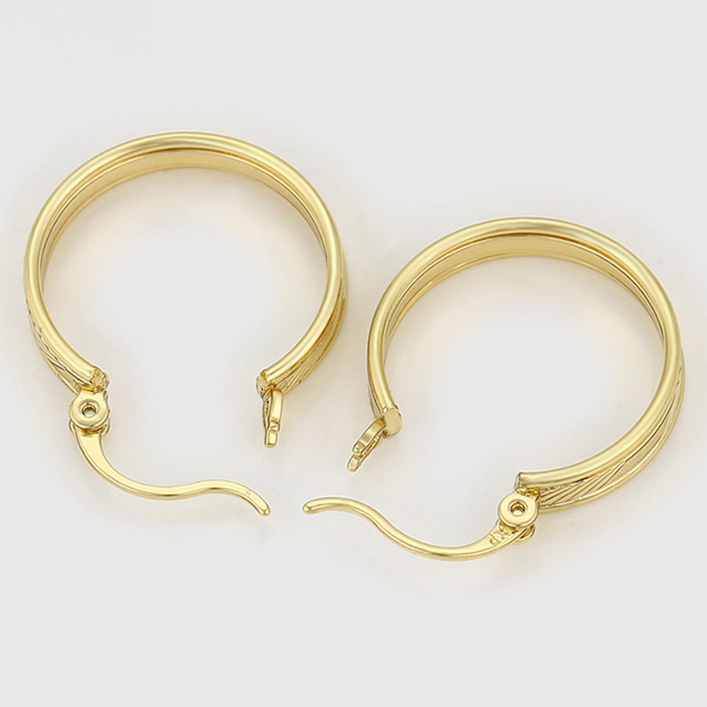 Pendientes de Aleación Bañado en Oro