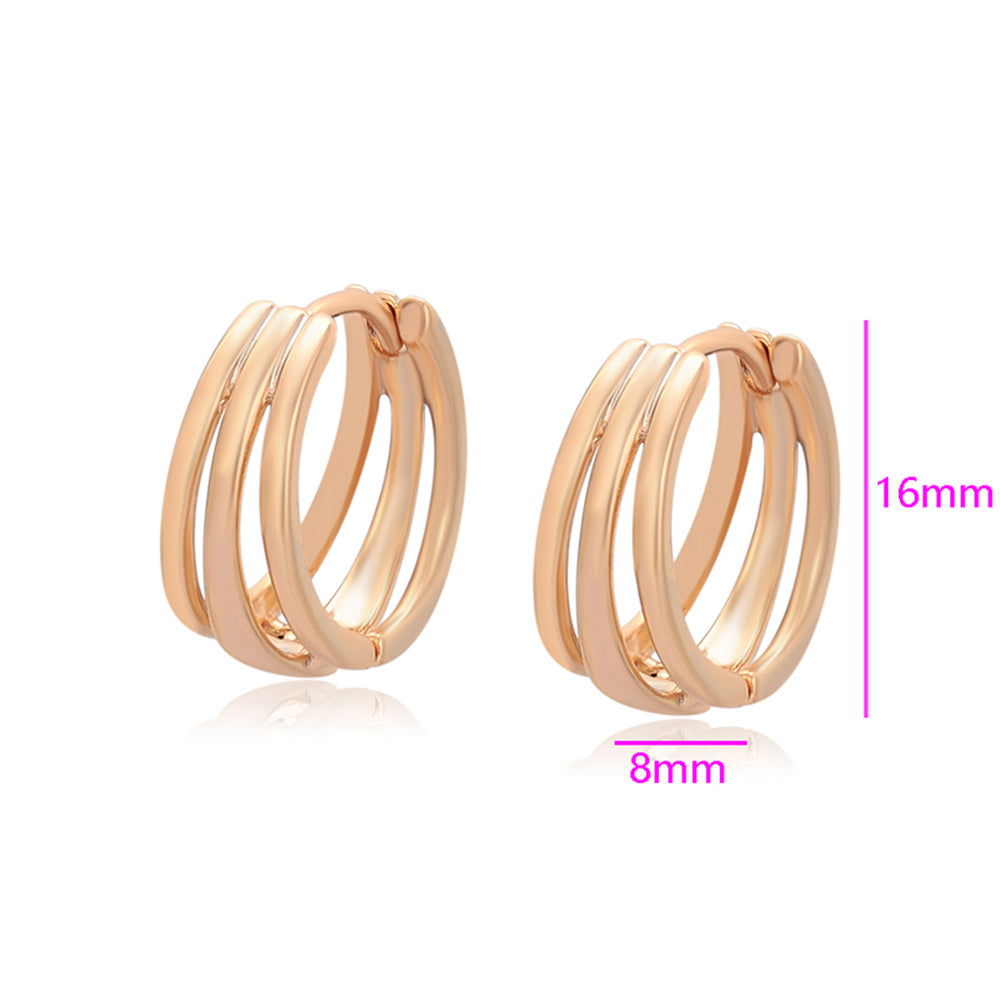 Pendientes de Aleación Bañado en Oro