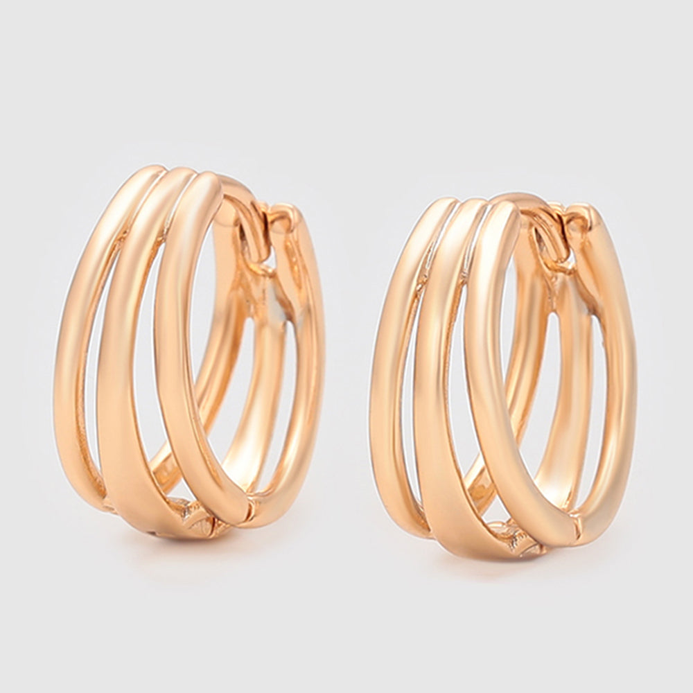 Pendientes de Aleación Bañado en Oro 3 