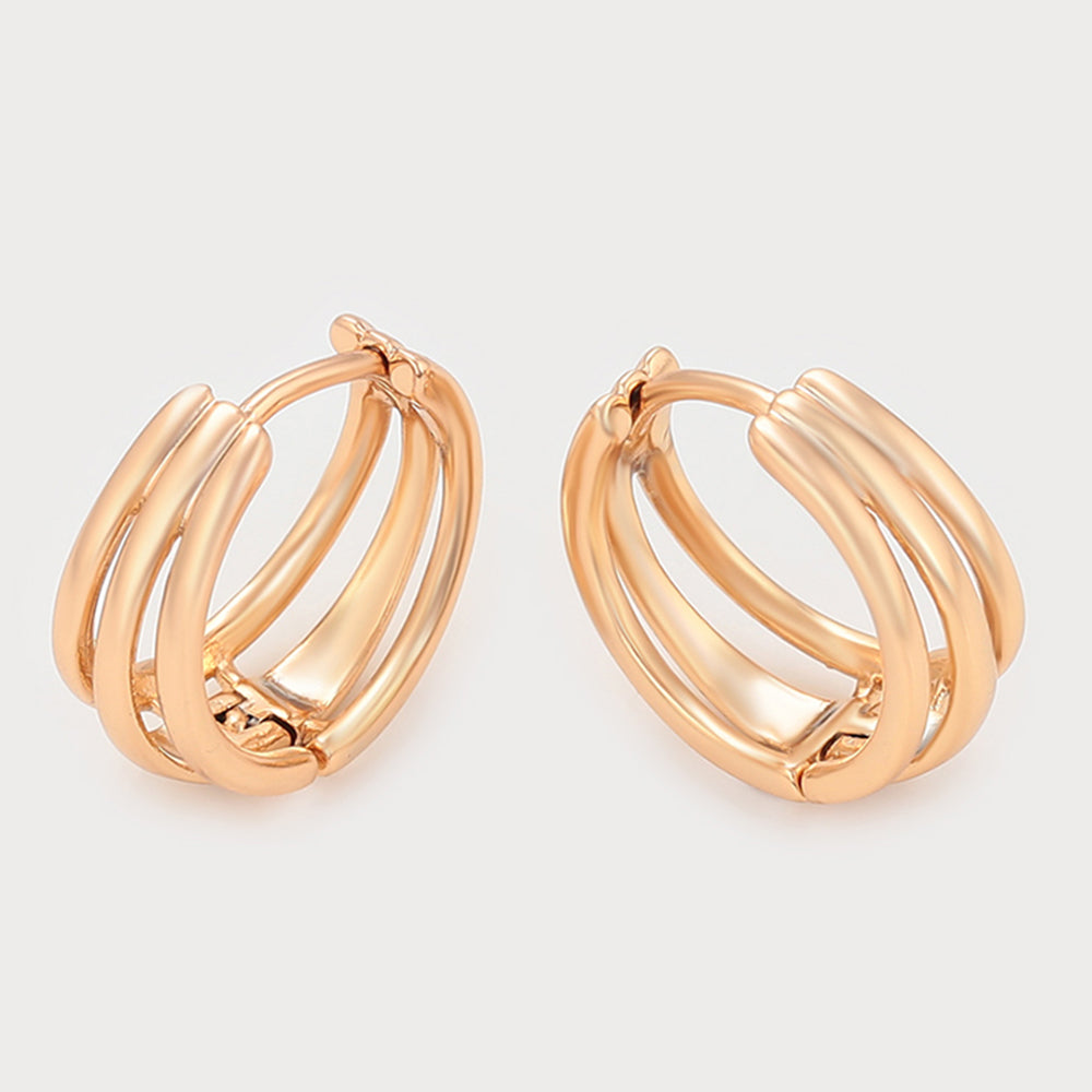 Pendientes de Aleación Bañado en Oro