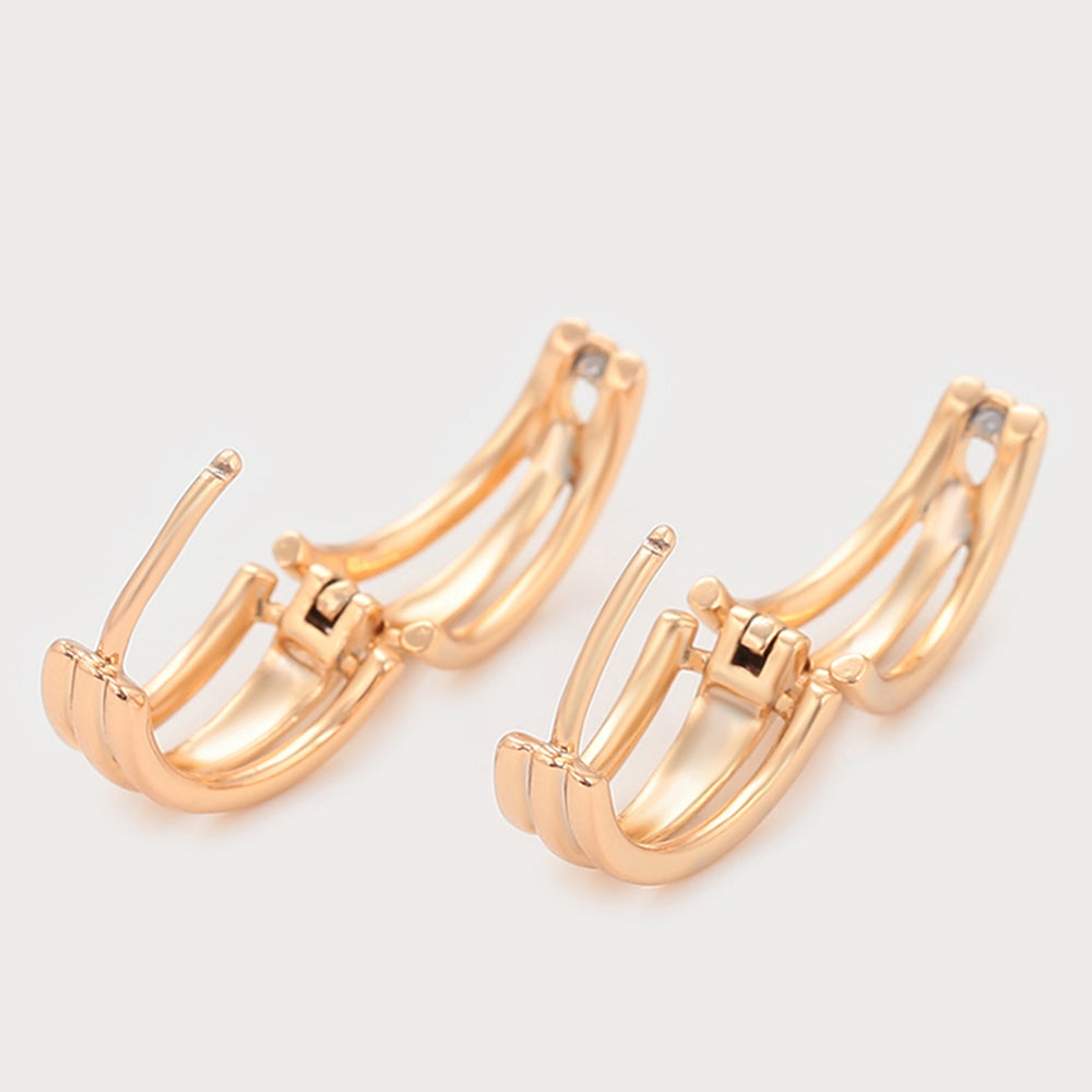 Pendientes de Aleación Bañado en Oro