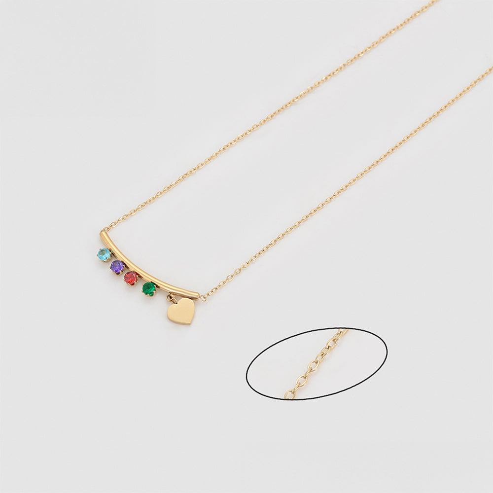 Collar de Aleación Bañado en Oro con Cristal Emporia® Rojo y Cristal Emporia® Verde