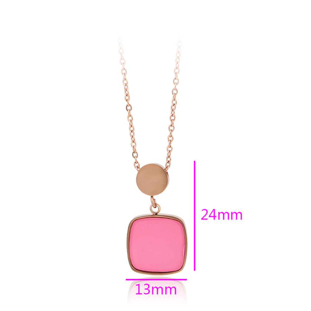 Collar de Aleación Bañado en Oro con Cristal Emporia® Rosa