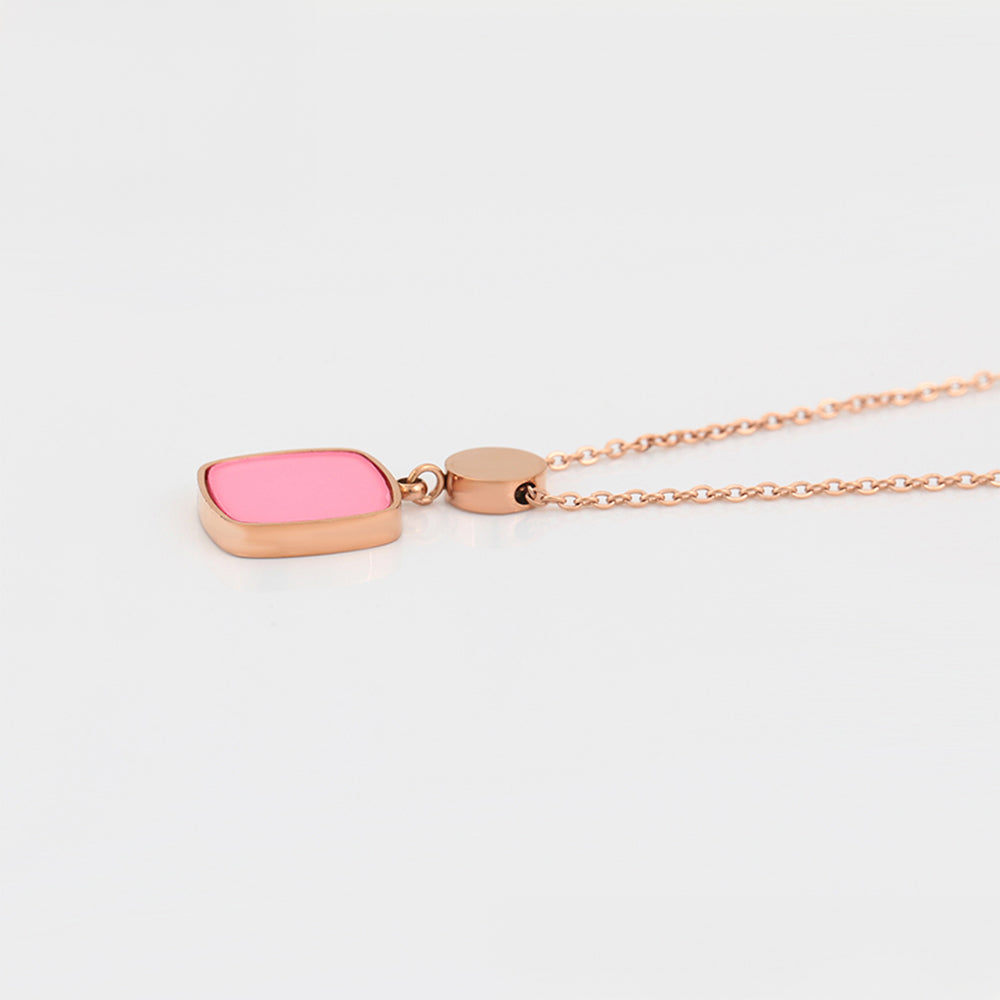 Collar de Aleación Bañado en Oro con Cristal Emporia® Rosa