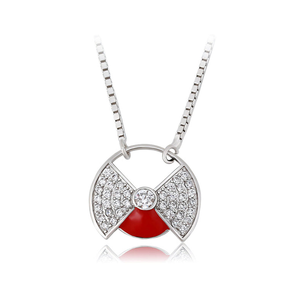 Collar de Aleación Bañado en Oro con Cristal Emporia® Rojo