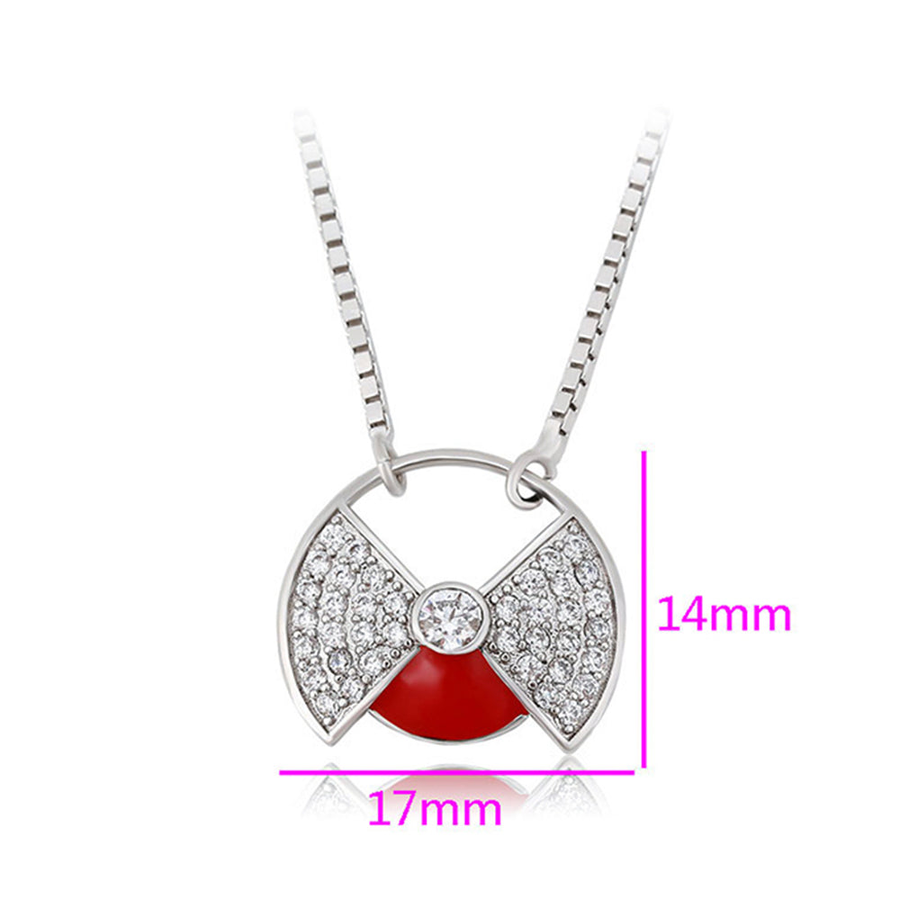 Collar de Aleación Bañado en Oro con Cristal Emporia® Rojo