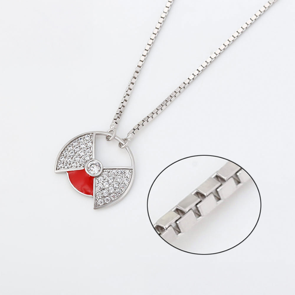 Collar de Aleación Bañado en Oro con Cristal Emporia® Rojo