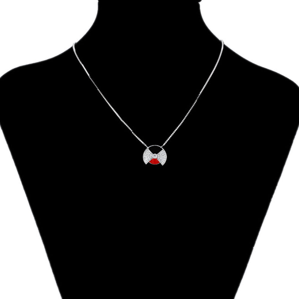 Collar de Aleación Bañado en Oro con Cristal Emporia® Rojo 8 